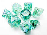 CHESSEX - Dados Poliédricos Borealis Kelp/Light Geen Luminary - Gamesmart